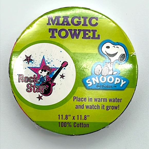 Snoopy by Schulz “Rock Star” Magic Towel
Cotton Washcloth 11.8”x11.8 Collectible - Picture 1 of 3
